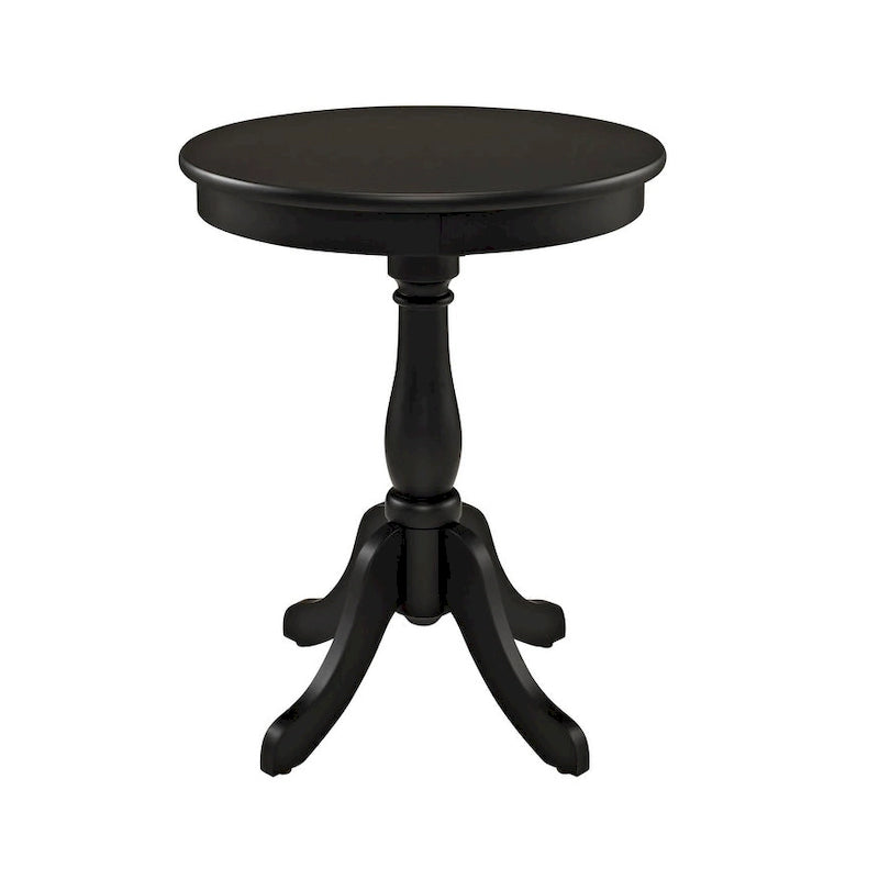 Table d'appoint ronde noire, style contemporain, pour 1 personne