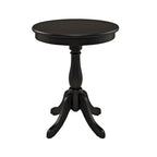 Table d'appoint ronde noire, style contemporain, pour 1 personne