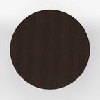 Table de salle à manger ronde à pied central en bois massif de 42 po – Noir / Blanc / Noyer foncé, 4 places
