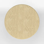 Table de salle à manger ronde à pied central en bois massif de 42 po – Noir / Blanc / Noyer foncé, 4 places