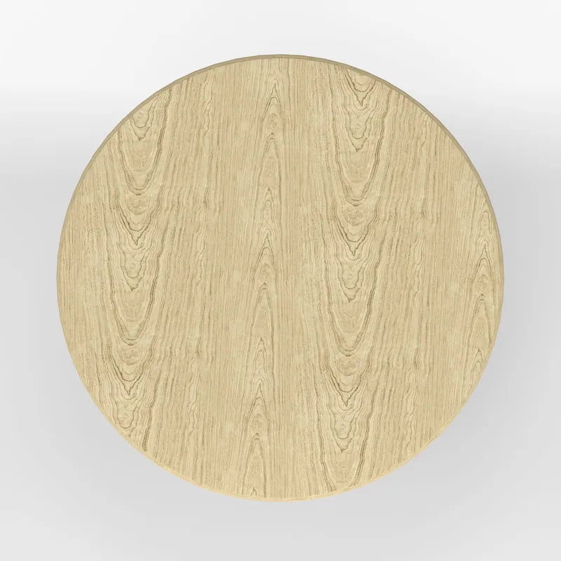 Table de salle à manger ronde à pied central en bois massif de 42 po – Noir / Blanc / Noyer foncé, 4 places