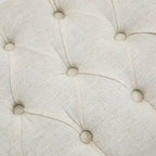 Banquette repose-pieds capitonnée beige/bleue/grise/gris clair, banc d'entrée et de chambre à une place