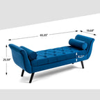 Banquette repose-pieds capitonnée beige/bleue/grise/gris clair, banc d'entrée et de chambre à une place