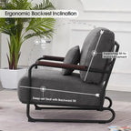 Fauteuil d'appoint en similicuir marron/gris/selle avec pieds en acier, lot de 2