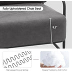 Fauteuil d'appoint en similicuir marron/gris/selle avec pieds en acier, lot de 2