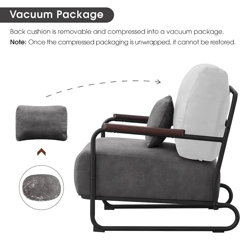 Fauteuil d'appoint en similicuir marron/gris/selle avec pieds en acier, lot de 2