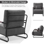 Fauteuil d'appoint en similicuir marron/gris/selle avec pieds en acier, lot de 2