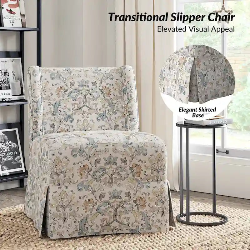 Chaises d'appoint de transition géométriques/turquoises/noires/damassées sans accoudoirs, lot de 2