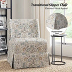Chaises d'appoint de transition géométriques/turquoises/noires/damassées sans accoudoirs, lot de 2