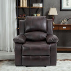 Fauteuil inclinable de massage en similicuir, Monoplace – Bleu / Orange / Marron