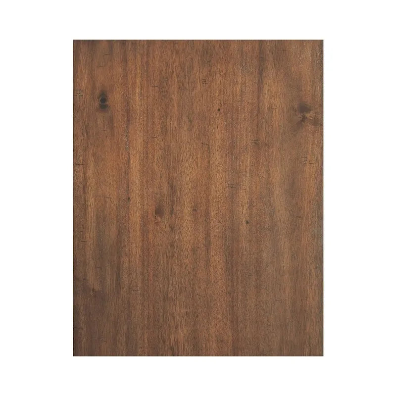 Bureau de télétravail en bois brun pour 1 personne – Style contemporain avec tiroirs