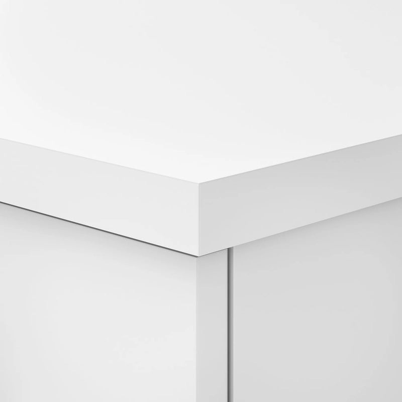 Bureau de direction bicolore de 183 cm avec tiroirs, 1 place