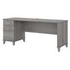 Bureau de direction bicolore de 183 cm avec tiroirs, 1 place