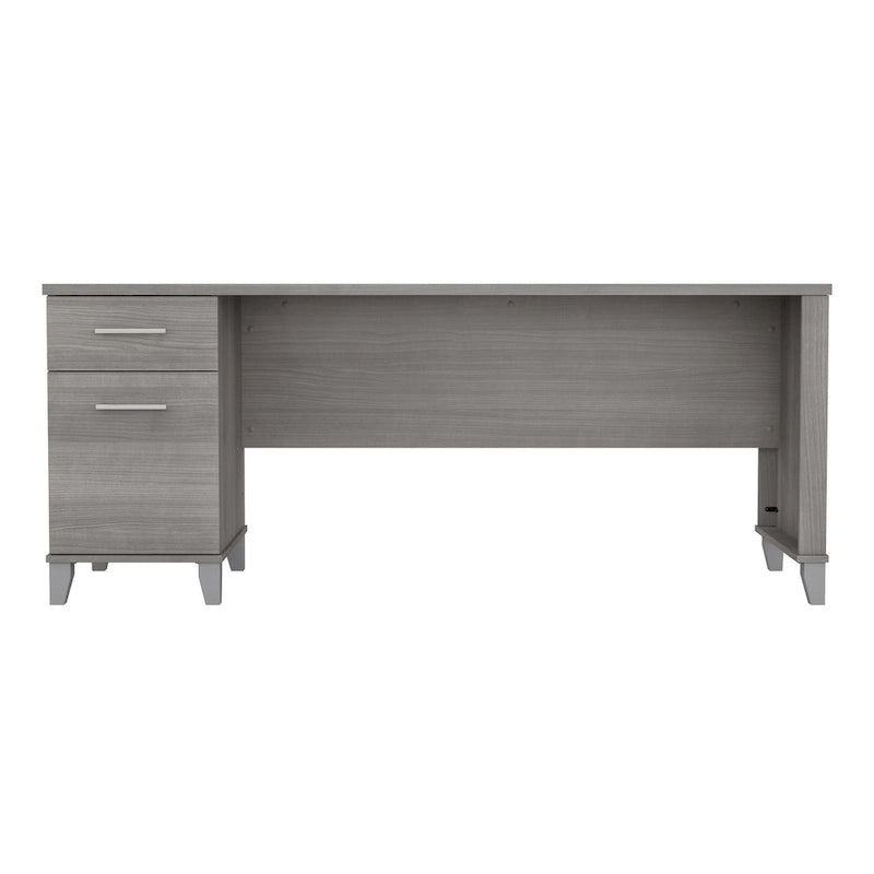 Bureau de direction bicolore de 183 cm avec tiroirs, 1 place