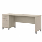 Bureau de direction bicolore de 183 cm avec tiroirs, 1 place