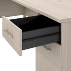 Bureau de direction bicolore de 183 cm avec tiroirs, 1 place