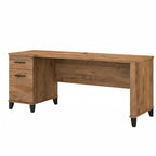 Bureau de direction bicolore de 183 cm avec tiroirs, 1 place