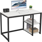Bureau de travail à 2 niveaux pour 1 personne, 5 couleurs, 102 cm