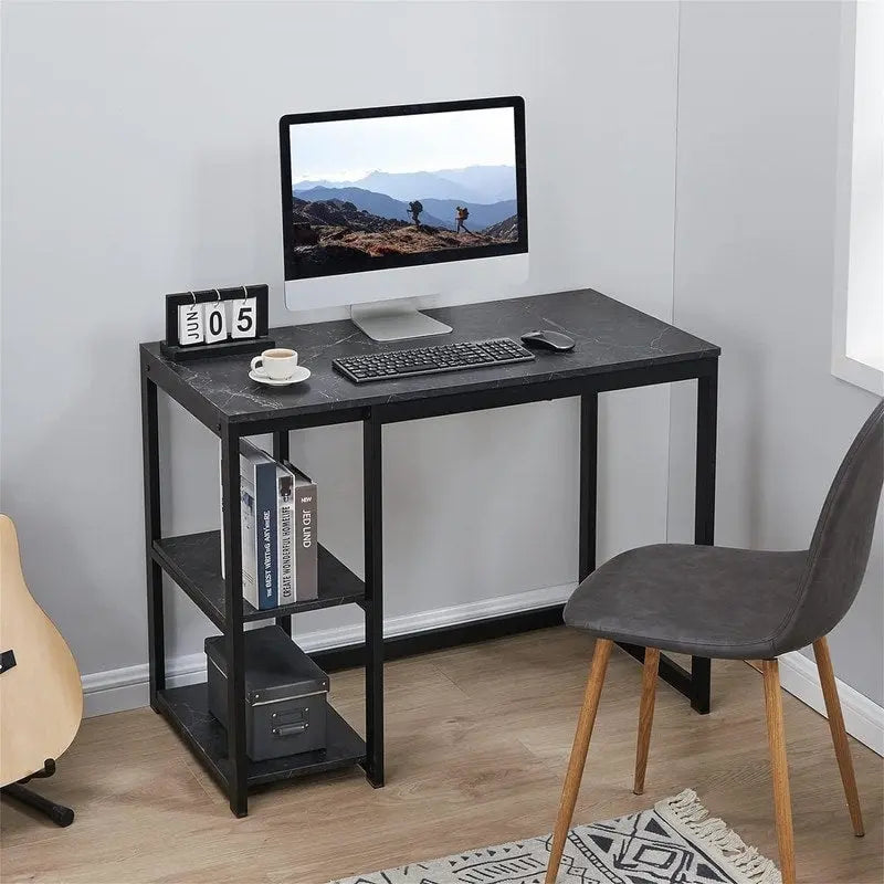 Bureau de travail à 2 niveaux pour 1 personne, 5 couleurs, 102 cm