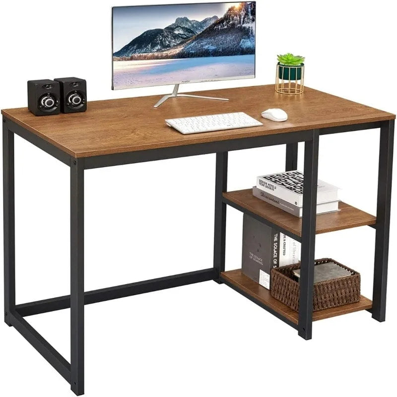 Bureau de travail à 2 niveaux pour 1 personne, 5 couleurs, 102 cm