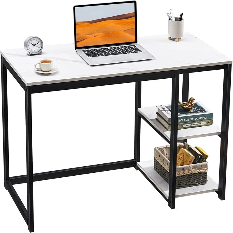 Bureau de travail à 2 niveaux pour 1 personne, 5 couleurs, 102 cm