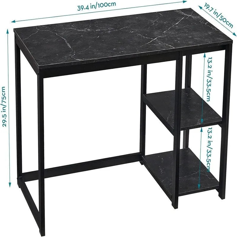 Bureau de travail à 2 niveaux pour 1 personne, 5 couleurs, 102 cm