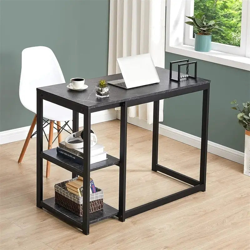 Bureau de travail à 2 niveaux pour 1 personne, 5 couleurs, 102 cm