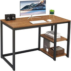 Bureau de travail à 2 niveaux pour 1 personne, 5 couleurs, 102 cm