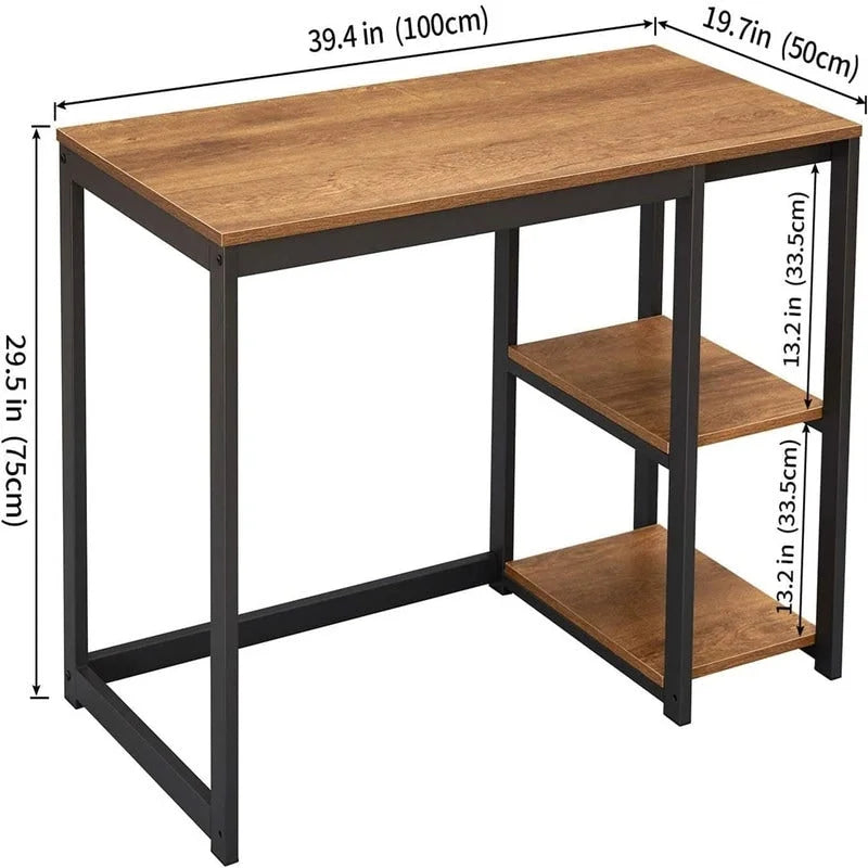 Bureau de travail à 2 niveaux pour 1 personne, 5 couleurs, 102 cm