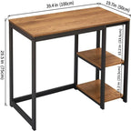 Bureau de travail à 2 niveaux pour 1 personne, 5 couleurs, 102 cm