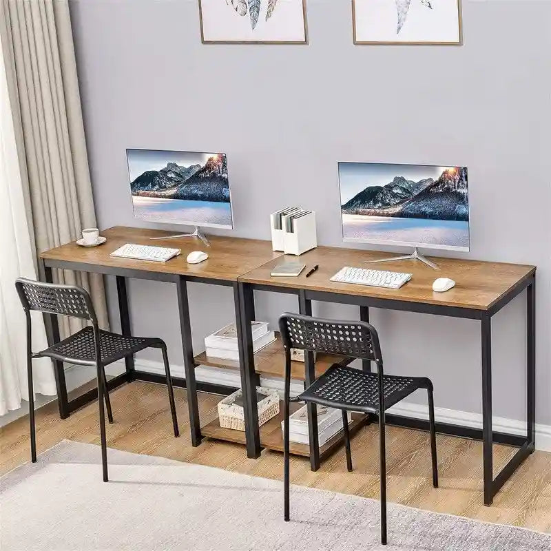 Bureau de travail à 2 niveaux pour 1 personne, 5 couleurs, 102 cm