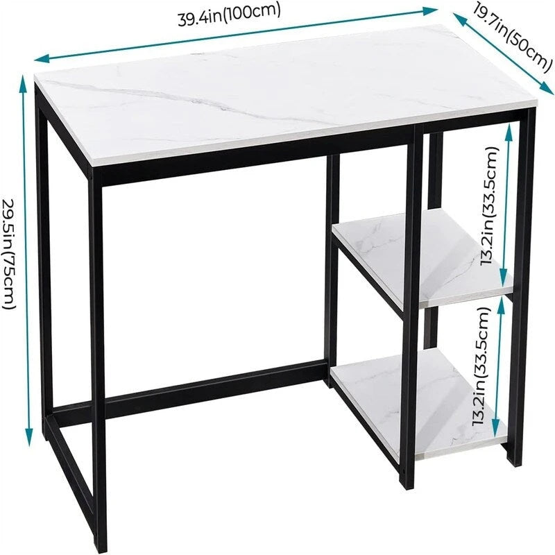 Bureau de travail à 2 niveaux pour 1 personne, 5 couleurs, 102 cm