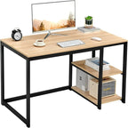 Bureau de travail à 2 niveaux pour 1 personne, 5 couleurs, 102 cm