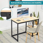 Bureau de travail à 2 niveaux pour 1 personne, 5 couleurs, 102 cm