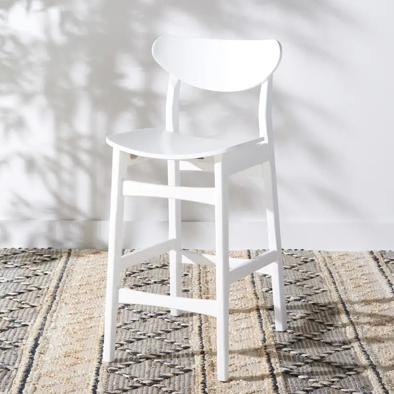 Tabouret de comptoir, style Mid-century, 1 place – Noyer / Naturel / Noir / Blanc