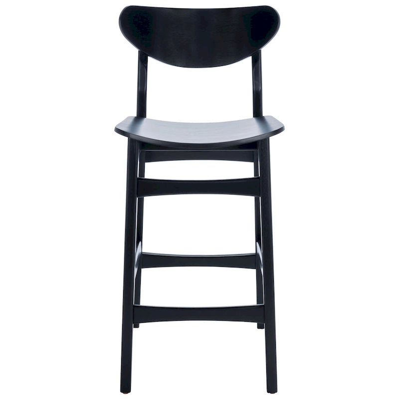 Tabouret de comptoir, style Mid-century, 1 place – Noyer / Naturel / Noir / Blanc