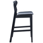 Tabouret de comptoir, style Mid-century, 1 place – Noyer / Naturel / Noir / Blanc