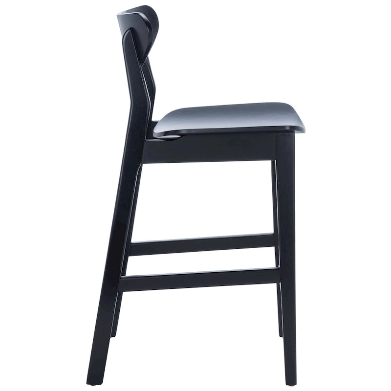 Tabouret de comptoir, style Mid-century, 1 place – Noyer / Naturel / Noir / Blanc