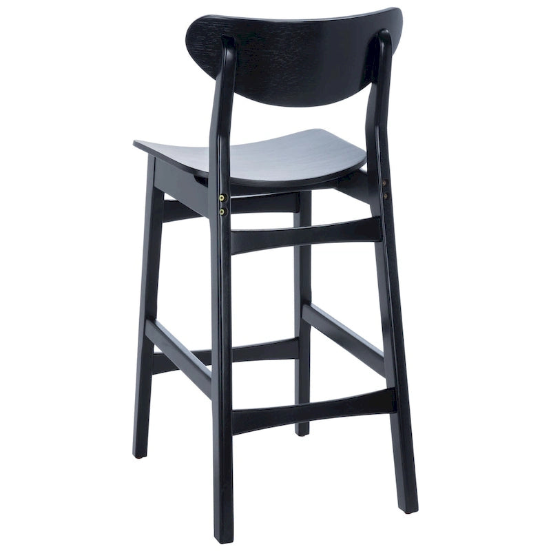 Tabouret de comptoir, style Mid-century, 1 place – Noyer / Naturel / Noir / Blanc