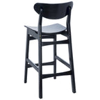 Tabouret de comptoir, style Mid-century, 1 place – Noyer / Naturel / Noir / Blanc