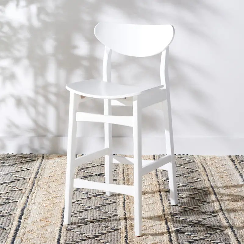 Tabouret de comptoir, style Mid-century, 1 place – Noyer / Naturel / Noir / Blanc