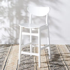 Tabouret de comptoir, style Mid-century, 1 place – Noyer / Naturel / Noir / Blanc