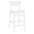 Tabouret de comptoir, style Mid-century, 1 place – Noyer / Naturel / Noir / Blanc