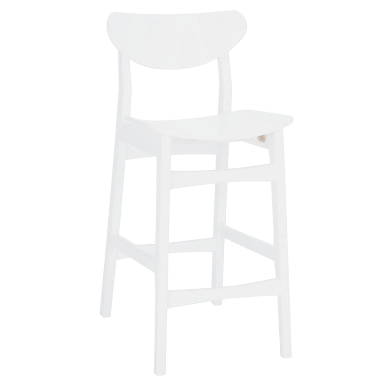 Tabouret de comptoir, style Mid-century, 1 place – Noyer / Naturel / Noir / Blanc