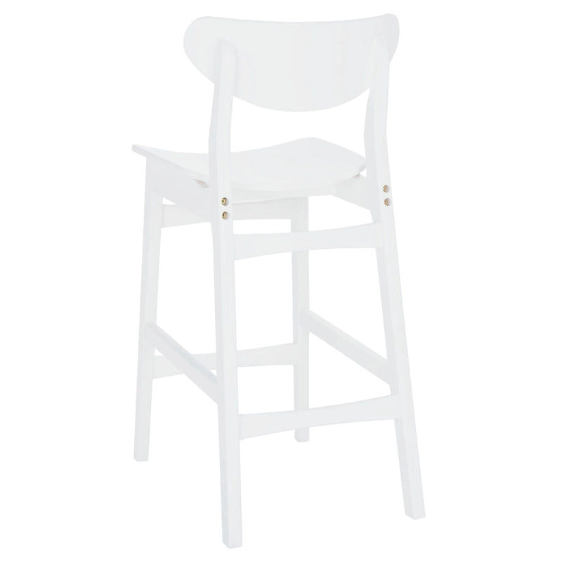Tabouret de comptoir, style Mid-century, 1 place – Noyer / Naturel / Noir / Blanc