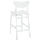 Tabouret de comptoir, style Mid-century, 1 place – Noyer / Naturel / Noir / Blanc