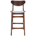 Tabouret de comptoir, style Mid-century, 1 place – Noyer / Naturel / Noir / Blanc