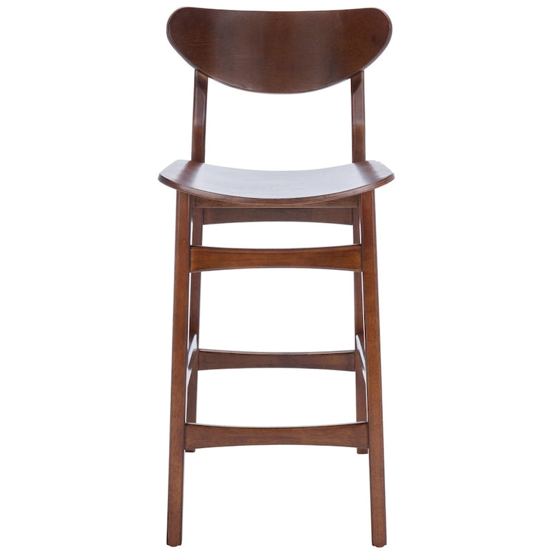 Tabouret de comptoir, style Mid-century, 1 place – Noyer / Naturel / Noir / Blanc