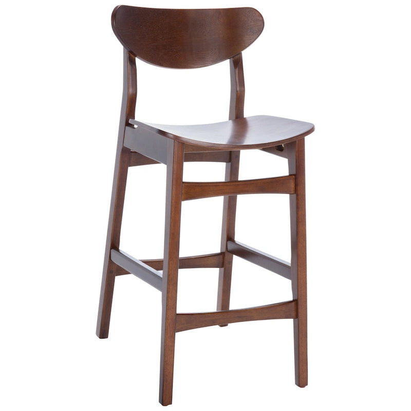 Tabouret de comptoir, style Mid-century, 1 place – Noyer / Naturel / Noir / Blanc