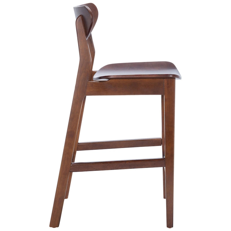 Tabouret de comptoir, style Mid-century, 1 place – Noyer / Naturel / Noir / Blanc
